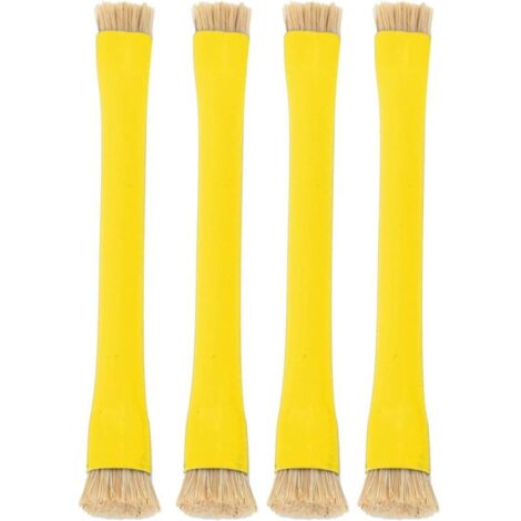 Brosse Antistatique, Brosse de Nettoyage de téléphone Portable à Double tête 4PCS, Poils durs, Antistatique antidérapant, poignée isolée, pour Nettoyer Les téléphones Mobiles(Jaune)