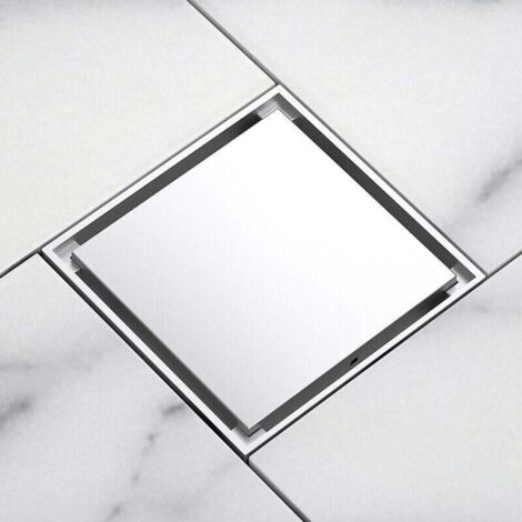 Couvercle de douche anti-odeur en laiton pour évacuation de douche pour salle de bain, salle de bain, cuisine, 100 x 100 mm (1/4)