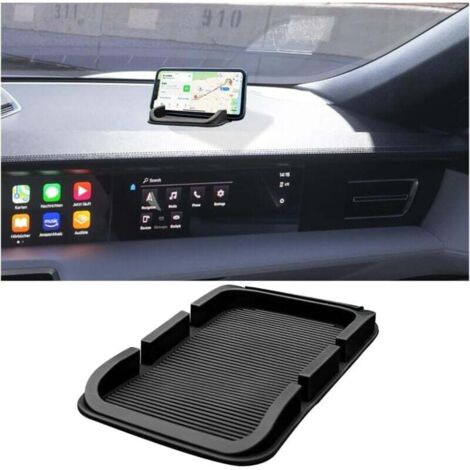 Tapis De Téléphone Antidérapant, Plateau De Tableau De Bord De Téléphone De Voiture, Tapis Antidérapant pour Tableau De Bord, Organiseur Multifonction 3 en 1 pour Tableau De Voiture Imperméable