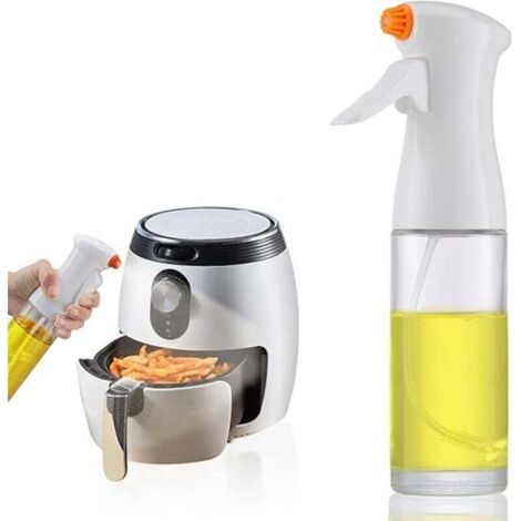 Spray Huile de Cuisine (230ML, Verre) Vaporisateur Huile d'olive, Pulvérisateur Huile de Cuisson Alimentaire(Blanc) (1/4)