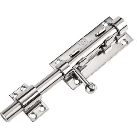 Loquet de Porte Serrure Porte Verrou Loquet Porte Garage Loquet de Verrou Boulon à Glissière Loquet de Portail en Acie inoxydable 304 targette de porte exterieur 142mm de diamètre, 200mm