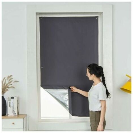 Rideaux Aveugles Avec Ventouse À Isolation Thermique Pour Sun Faisceau Réflecteur Fenêtres De Toit Sucker 60x120Cm Gris Foncé