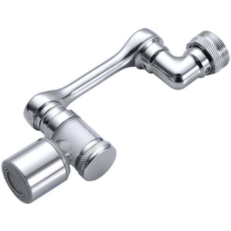 Robinet à rallonge pivotant à 1080° Nouveau robinet multifonctionnel à jet réglable avec noyau en céramique, robinet aéré avec adaptateur 2 modes, cartouche filtrante avec vue dégagée