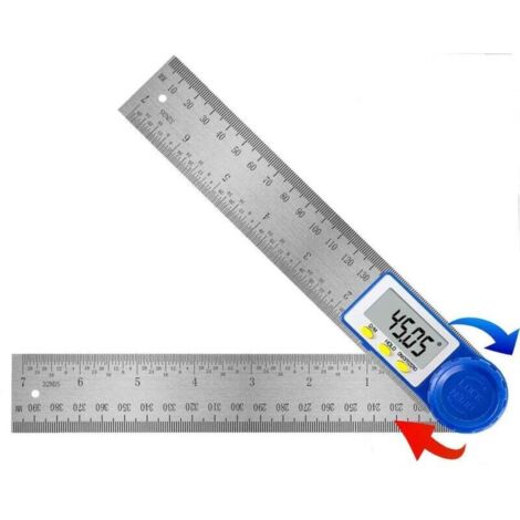 Rapporteur d'Angle Numérique - Règle en Acier pour Menuiserie, Mesure 360° pour Bricolage