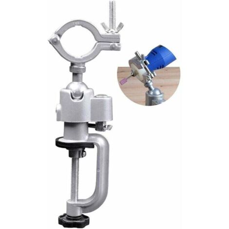 Support meuleuse électrique pour perceuse électrique, étau table, étau rotatif universel 360°, travail réglable bricolage multifonctionnel en alliage d'aluminium perceuse électrique étau fixe (