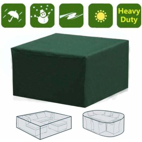 Housse de canapé Housse rectangulaire étanche pour meubles de jardin avec protection UV pour table de patio, meubles de jardin, vert, 152 104 71cm