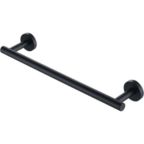 Porte Serviette Salle de Bain Mural Porte Serviette Adhésif 40cm Acier Inoxydable SUS304 Porte Serviette Noir Mat (1/4)