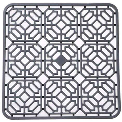 Tapis d'évier en silicone Tapis d'évier : tapis d'égouttement pour évier 30 x 30 cm Tapis d'égouttement Vaisselle Tapis rectangulaire Tapis d'évier de cuisine, pour couverts, fruits et légumes