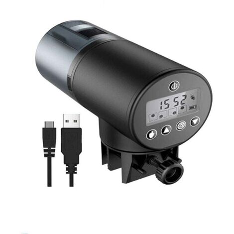 Distributeur Nourriture Poisson Aquarium Automatique - Mangeoire Poisson Aquarium Vacances Réglable Multifonctionnel Fish Feeder avec Ecran