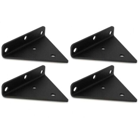 Lot de 4 Support Etagere Triangle, 8CM Supports D'étagère Flottant en Fer, Support Étagère Mural en Métal Pour Étagères Ouvertes de Bricolage