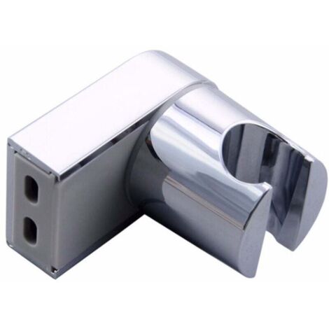 Support Pommeau De Douche, Support De Douche Mural De Douche avec Vis, Abs Chromé Poli Mural Support Coulissant Réglable(Argent) (1/4)