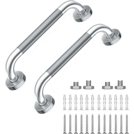 Barre d'appui murale antidérapante de 30 cm en acier inoxydable pour salle de bain - Barre d'équilibre de sécurité pour salle de bain