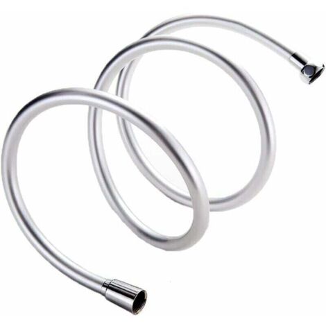 Tuyau de douche - Remplacement de tuyau de douche en PVC de 2 m, anti-torsion et anti-torsion, chromé
