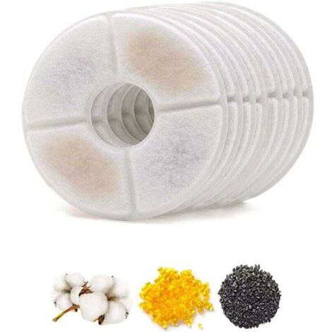 Filtre Fontaine Eau Chat,Filtre Fontaine Chat,Cat Filtres de Fontaine pour Chat Filtres de Rechange de Fontaine d'animal Familier avec la résine et Charbon Actif 8 Pack