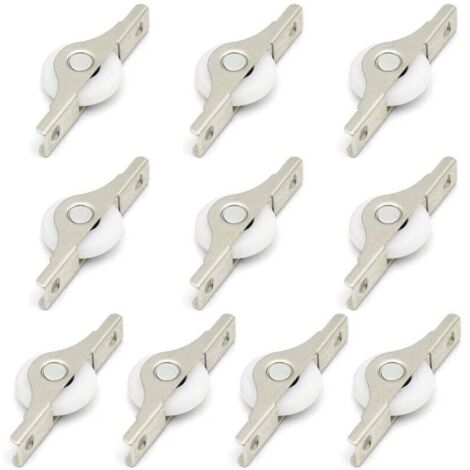 10pcs mini roulettes en caoutchouc souple avec plaque métallique et vis pour meubles