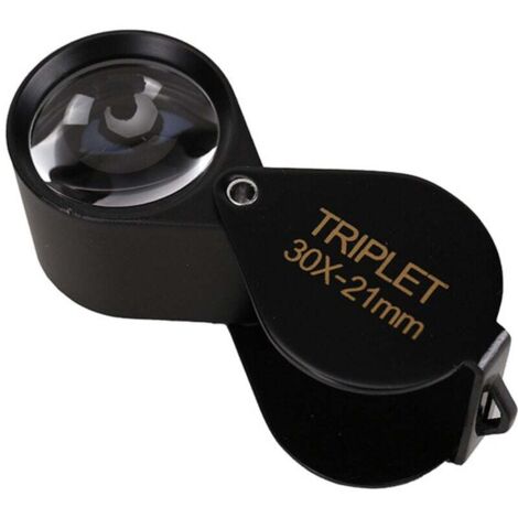 Loupe Bijoutier - Loupe Grossissante Verre 30 x 21 mm Lentille Oculaire - 30x Loupe de Poche - Pliable en Verre - Loupe de lecture (1/3)