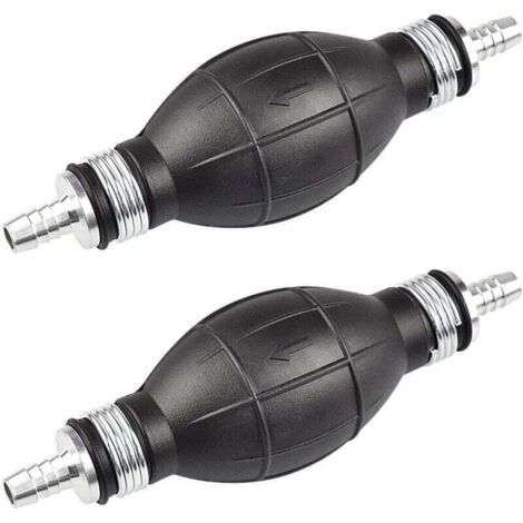 2 PCS Pompes Transfert De Liquide Manuelle en Caoutchouc Pompe À Siphon Manuelle Pompe à Main pour Solvant d'Essence d'Aqueduc Liquide Carburant Diesel d'Essence de Gaz(Noir)