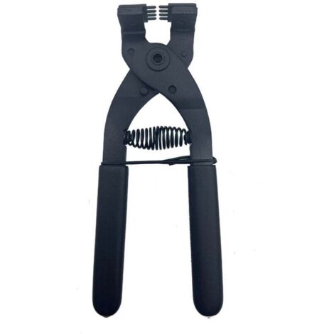 17 cm Pince silencieuse en Acier au Carbone à Main en Cuir Outil de Perforation de Trou d'artisanat 4 mm(4mm-4 Teeth)