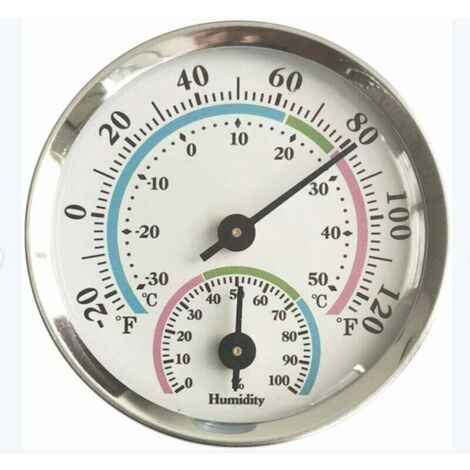 Thermo hygromètre, hygromètre de température, thermomètre intérieur et hygromètre intérieur, pour intérieur ou extérieur, résistant aux hautes températures (couleur) (1/3)