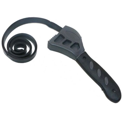 Clef à Sangle en Caoutchouc 500mm Clé à Sangle Desserrage Filtre Antidérapant Sangle Cle a Molette Anti-usure Réglable pour Décapsuleur Outils de Réparation de Voiture Filtre à Huile (1/4)