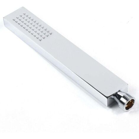 Pomme de douche G1 / 2" Rectangulaire Pommeau Douche Carré Pommeau de Douche Carré Haute Pression,Pommeau de Douche à Main en Laiton (sans tuyau)