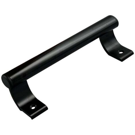 Poignée de porte coulissante en alliage d'aluminium de 8 pouces poignée de porte d'armoire de salle de bain poignée de porte d'entrepôt poignée de porte de jardin (black) (1/4)