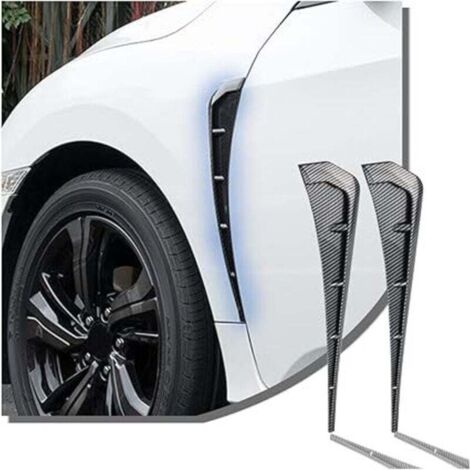 2 Pièces Prise D'Air Décorative de Voiture, Voiture Latérale Flux D'air Grille D'entrée D'air Évent, EntréE D'Air DéCorative De Capot Voiture Couvercle D'Admission D'Air(Carbone Fibre)