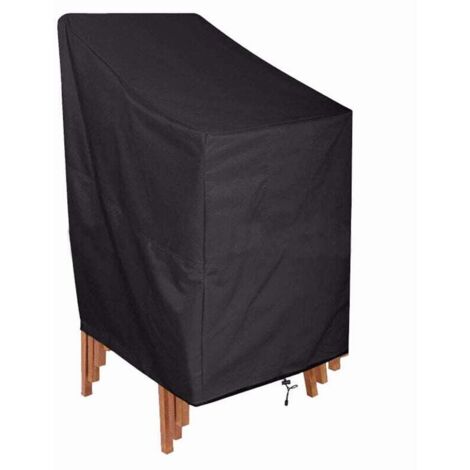 Housse Chaise Jardin Empilable Imperméable, Tissu Oxford Housse Chaise Extérieur pour chaises de Jardin et de Balcon, Coupe-Vent, Anti-UV Housse Fauteuil Jardin - 64x64x70/120 cm (1/4)