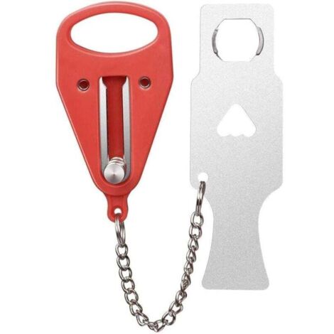 Serrure de porte portable, verrouillage de voyage, ajout d'un verrou supplémentaire pour plus de sécurité et de confidentialité, solide et robuste Lock pour les voyages, hôtel, appartement