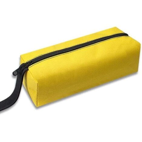 Pochette à Outils Sac à outils imperméable multifonctionnel,Petit sac à outils portable 600D Oxford tissu Sacs à outils professionnels pour électricien, charpentier, construction (Jaune)
