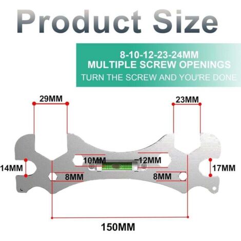 Clé Multifonction Pour Douche Et Robinet – Clé à Molette Incurvée Auto-Nivelante 8-30 Mm – Outil De Plomberie Portable En Acier Inox