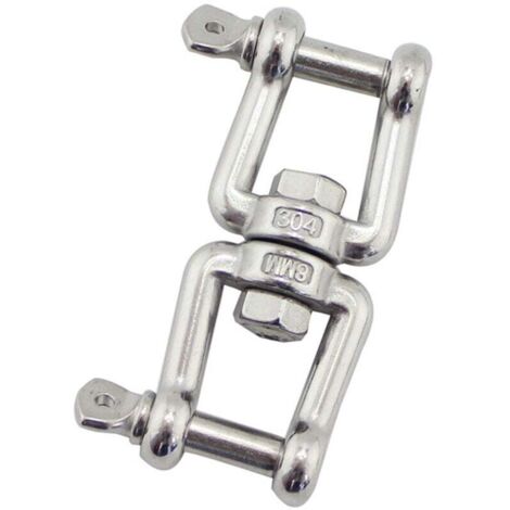 Pivotant Manille Connecteurs Suspension - MâChoires en Acier Inoxydable 304, Pivote en Toute pour Fauteuil Suspendu, BalançOire, Sac De Frappe, Yoga, Meubles Suspendus Et Divers - 2 Pcs