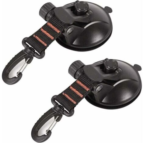 Ancre à Ventouse,2 Pièces Ventouse Carrosserie,Crochet de Fixation de Ventouse Auvent à Ventouse,Ventouses d'ancrage,Ventouse Voiture Crochet,pour Auvent Latéral de Voiture,Camping,Bagages（oran
