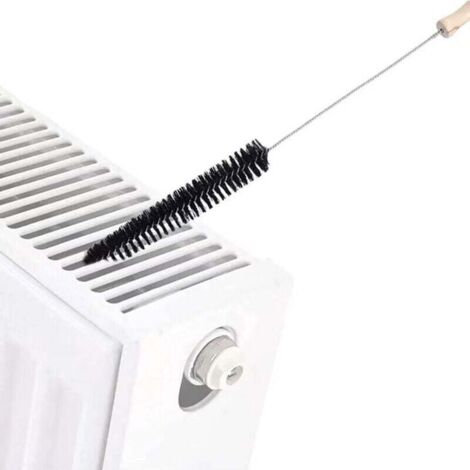 72cm Brosse pour radiateur en poils de chèvre - La brosse avec longue tête de brosse pour radiateurs
