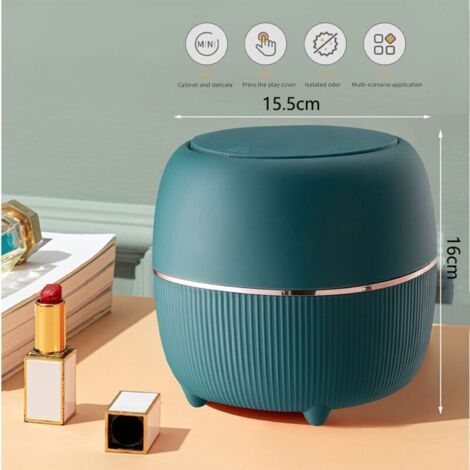 Poubelle De Bureau Ronde En Paille Naturelle Buerhomie - Panier Tissé Élégant Bois