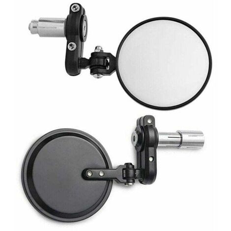 Rétroviseurs de moto universels rétroviseurs latéraux ronds pliables de 3 pouces pour guidon de 22mm