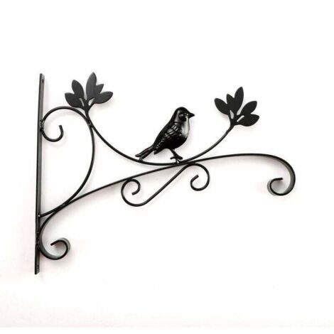 Crochets pour plantes en fer Porte-plantes suspendus au mur pour mangeoires à oiseaux Jardinières Lanternes Carillons éoliens
