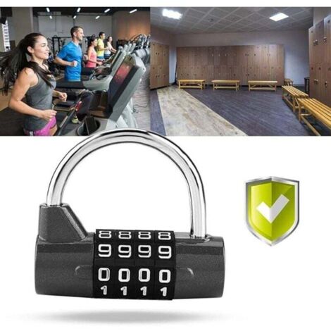 Loquet Porte Sans Clé Serrure à Code à 3 Chiffres avec Vis de Loquet Porte Sans Clé Serrure à Code à 3 Chiffres avec Vis de