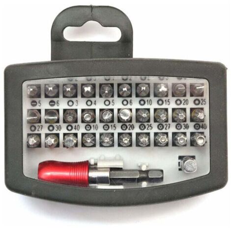 Accessories 32 pièces Coffrets d'embouts de vissage Extra Hard，