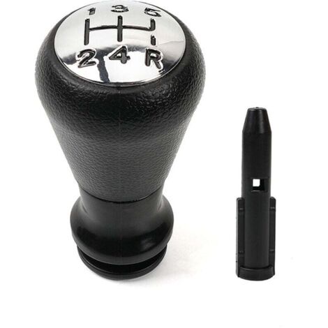 5 Vitesses Pommeau,Pommeau de levier de Vitesses Manuel 5 Vitesses Pour Peugeot 206 207 307 / CITROEN - Noir et Argent