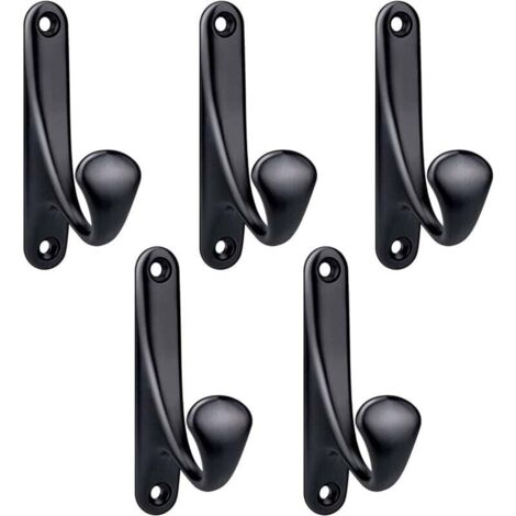 Crochet Manteau Mural a Visser, 5 Pcs Minimaliste Patère Murale Robuste en Alliage de Zinc Crochet Porte Manteau Pour porte Entrée Chambre Salle de Bain