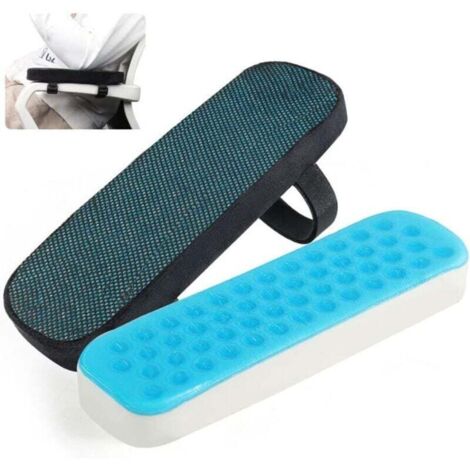 Coussinets Accoudoirs Chaise Bureau 2 Pièces - Mousse Mémoire Antidérapants Lavables