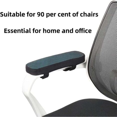 1 paire de coussinets d'accoudoir de chaise de bureau en mousse à mémoire de forme et accoudoir incliné surélevé - Housses de coussin universelles pour accoudoir et soulagement du coude 1 paire de coussinets d'accoudoir de chaise de bureau en mousse à mémoire de forme et accoudoir incliné surélevé - Housses de coussin universelles pour accoudoir et soulagement du coude