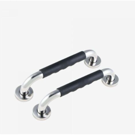 Barre d'Appui WC, 30cm Lot de 2 Antidérapante Barre d'Appui de Salle de Bain, Barres Douche Baignoire Main Courante Inoxydable Maintien Poignée Douche Âgées/Handicapées/Enfants/Enceinte