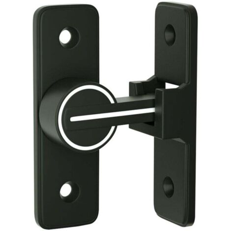 Verrou Serrure de Fermeture Porte Interieure Coulissante de Lumineux, 90° Loquet de Crochet a Porte Bascule, Boulon de Verrouillage de Boucle Moraillon Antivol, pour Porte, Fenêtre (90 Degrés) (1/4)