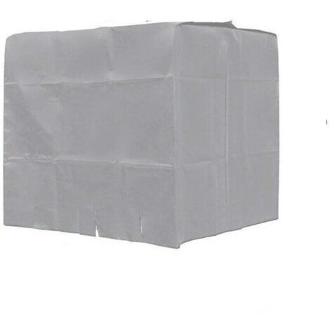Bâche de réservoir d'eau, Bâche Couverture Réservoir IBC pour Cuve 1000L, Capôt de Protection Container Citerne Eau, Anti-poussière Anti-UV Anti-Pluie, 120x100x116cm (argent)