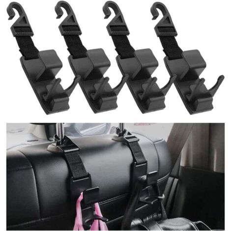 4 Pièces Siège Arrière De Voiture Crochets, Crochet De Suspension Pour Appui-Tête De Siège Arrière De Voiture, Crochets Rangement Pour Siège Arrière Voiture, Accessoires D'intérieur Véhicules (1/4)
