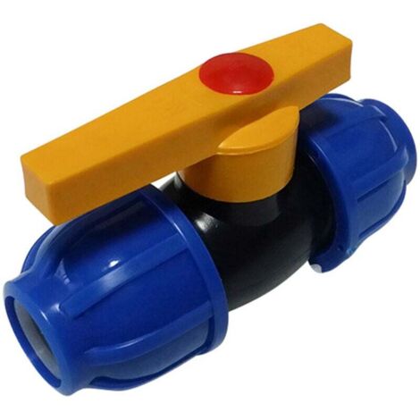 Connecteur de Tuyau PE de 63mm Robinet à Tournant Sphérique Connecteur de Tuyau d'eau Robinet de Robinetterie Accessoires de Tuyau (1/4)