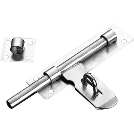 Loquet de Porte Serrure Porte Verrou Loquet Porte Loquet de Verrou Boulon à Glissière Loquet de Portail en Acier Inoxydable pour Entrepôt Garage Grange Portail Cour Porte avec Vis