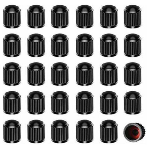 Lot de 30 Bouchons Valve Pneu en Plastique, Bouchons de Pneu avec Joint d'étanchéité pour SUV Vélo Moto Camions 10 12.55mm